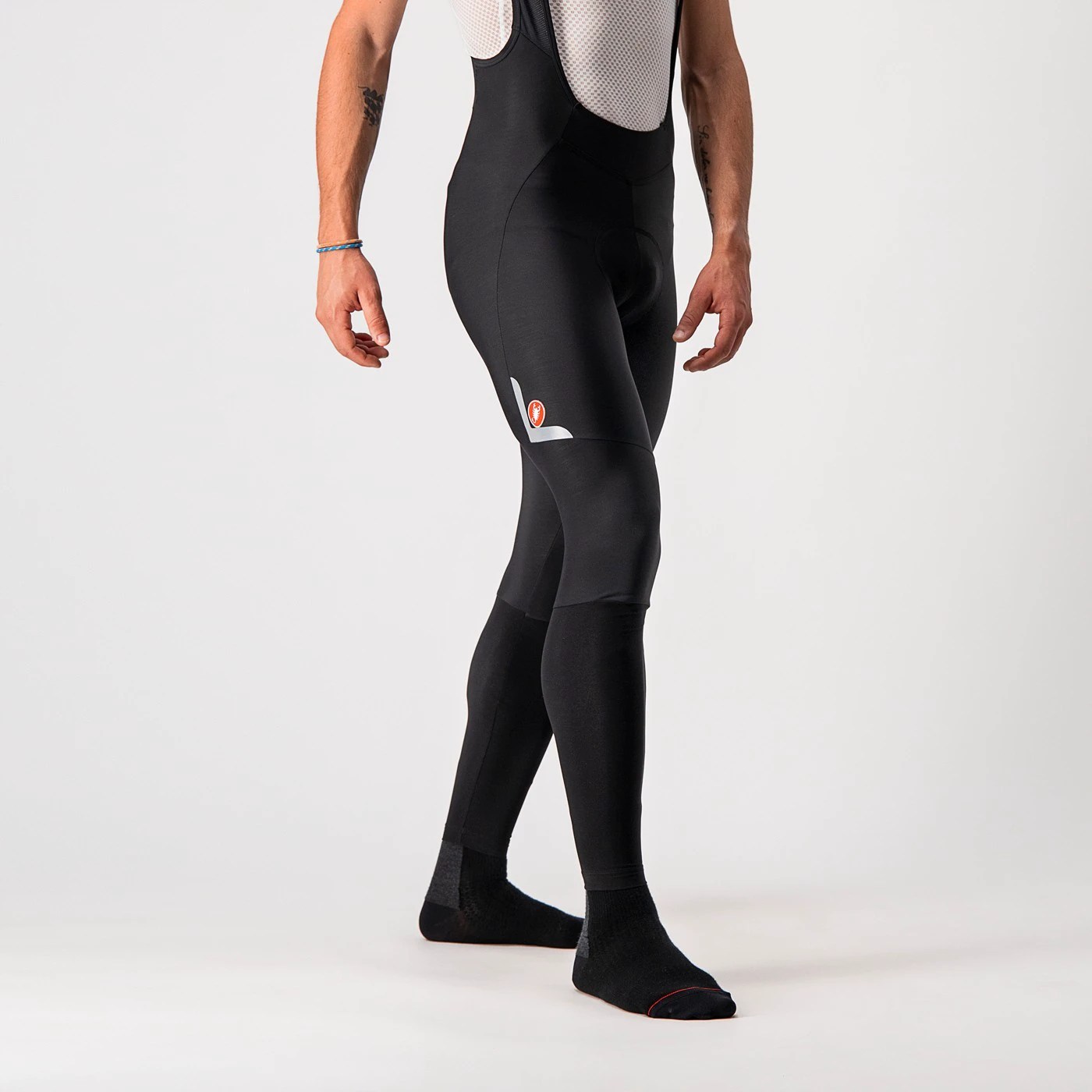 3. Pantaloni lungi cu bretele Castelli Velocissimo 5, Negru/Gri, XXXL