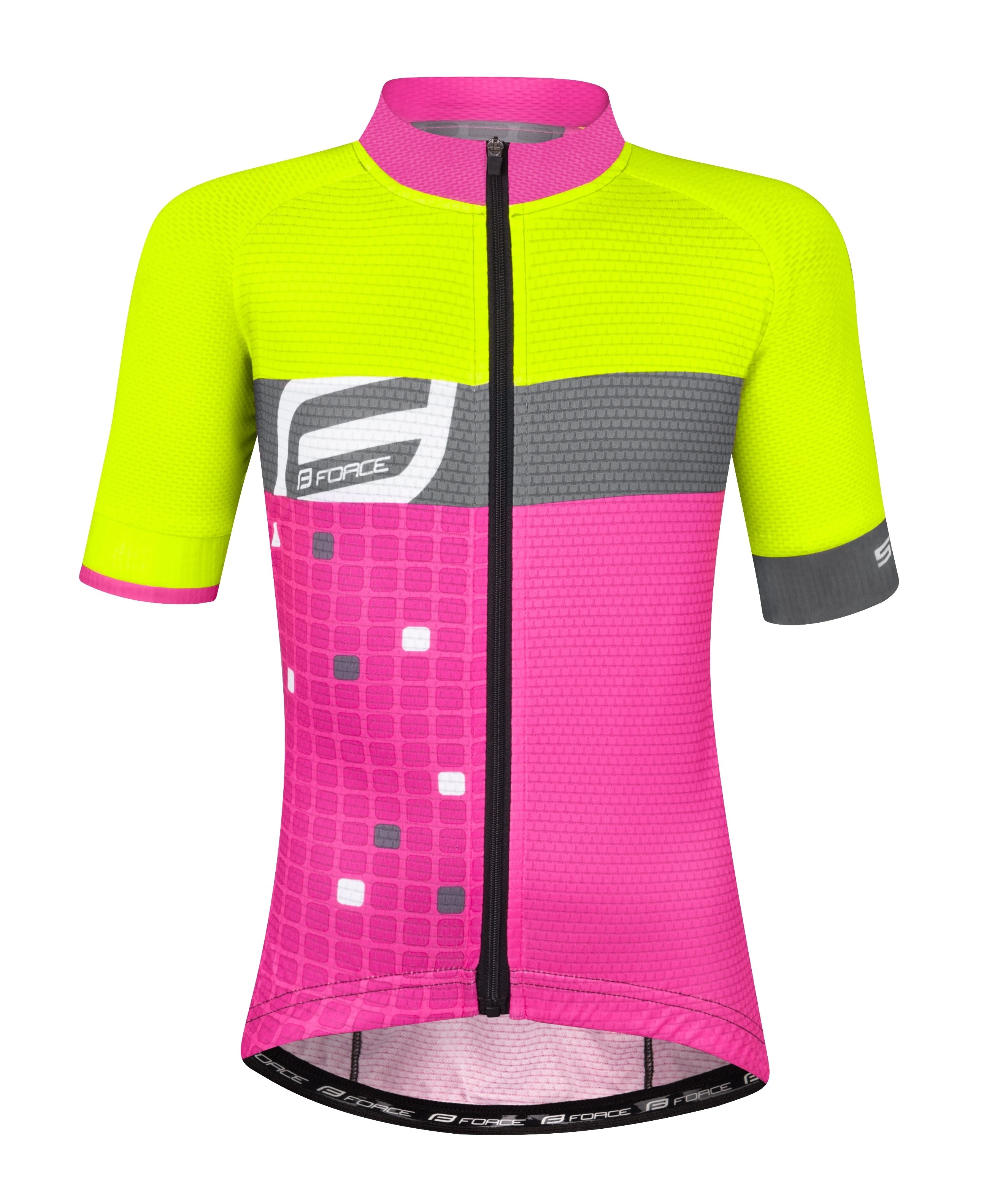 1. Bluza Copii Force Square fluo/roz 140-153 cm
