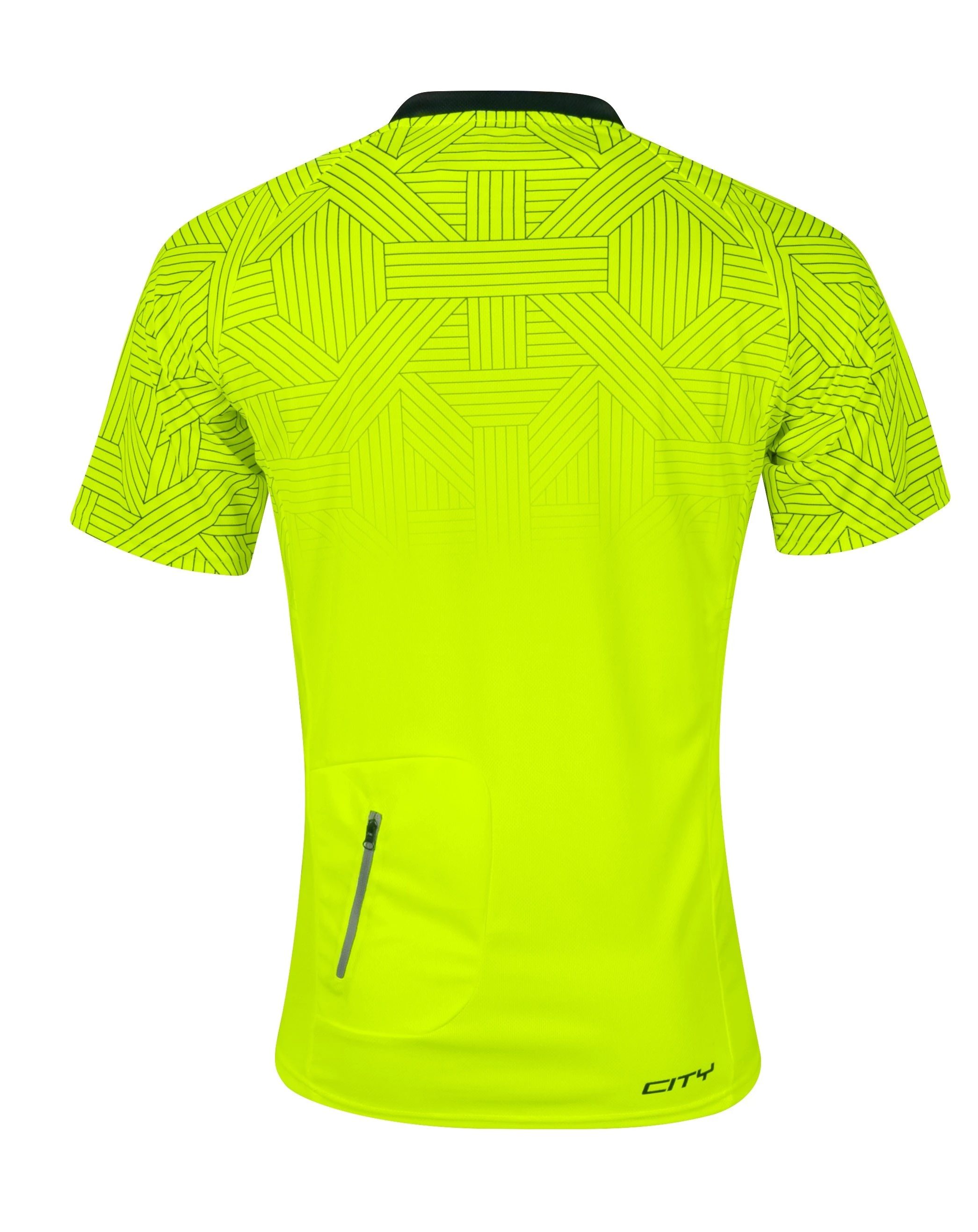 1. Tricou ciclism Force City, fluo/negru, XXXL