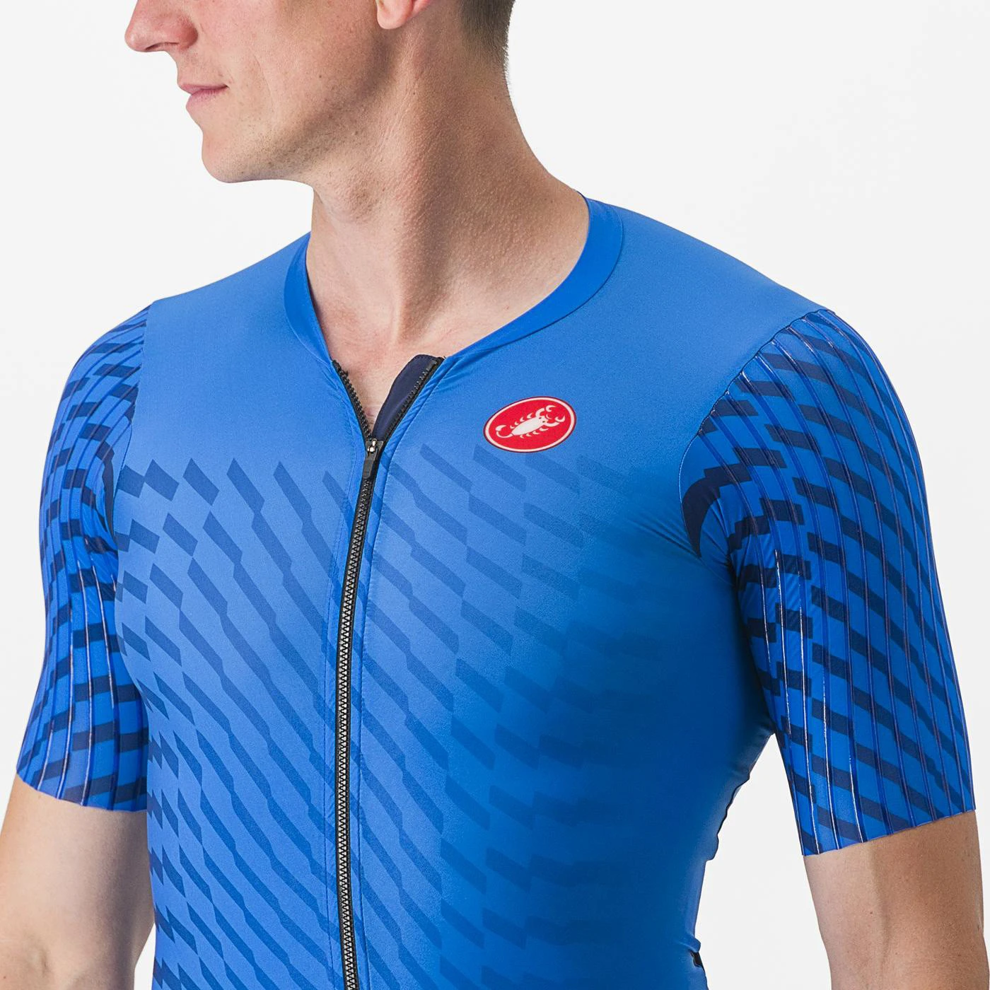5. Costum de triatlon cu maneca scurta Castelli PR 2 Speed, Albastru/Bleumarin, M