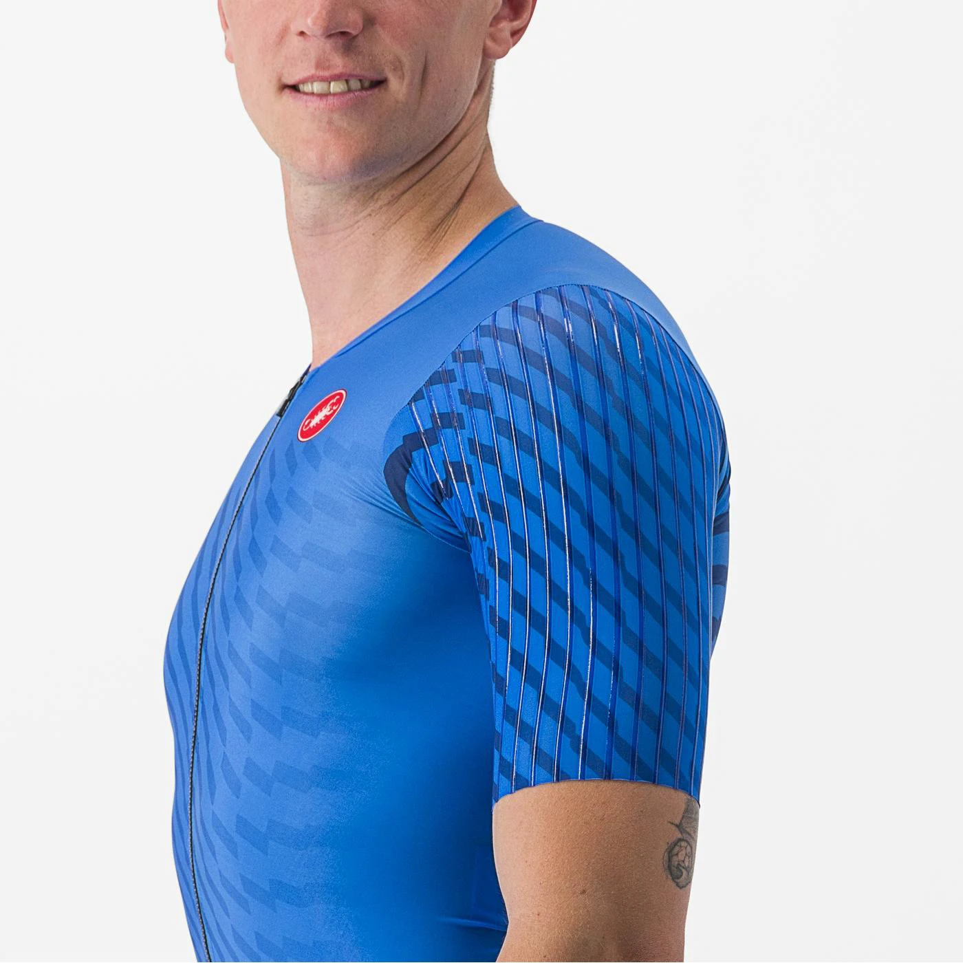 6. Costum de triatlon cu maneca scurta Castelli PR 2 Speed, Albastru/Bleumarin, M