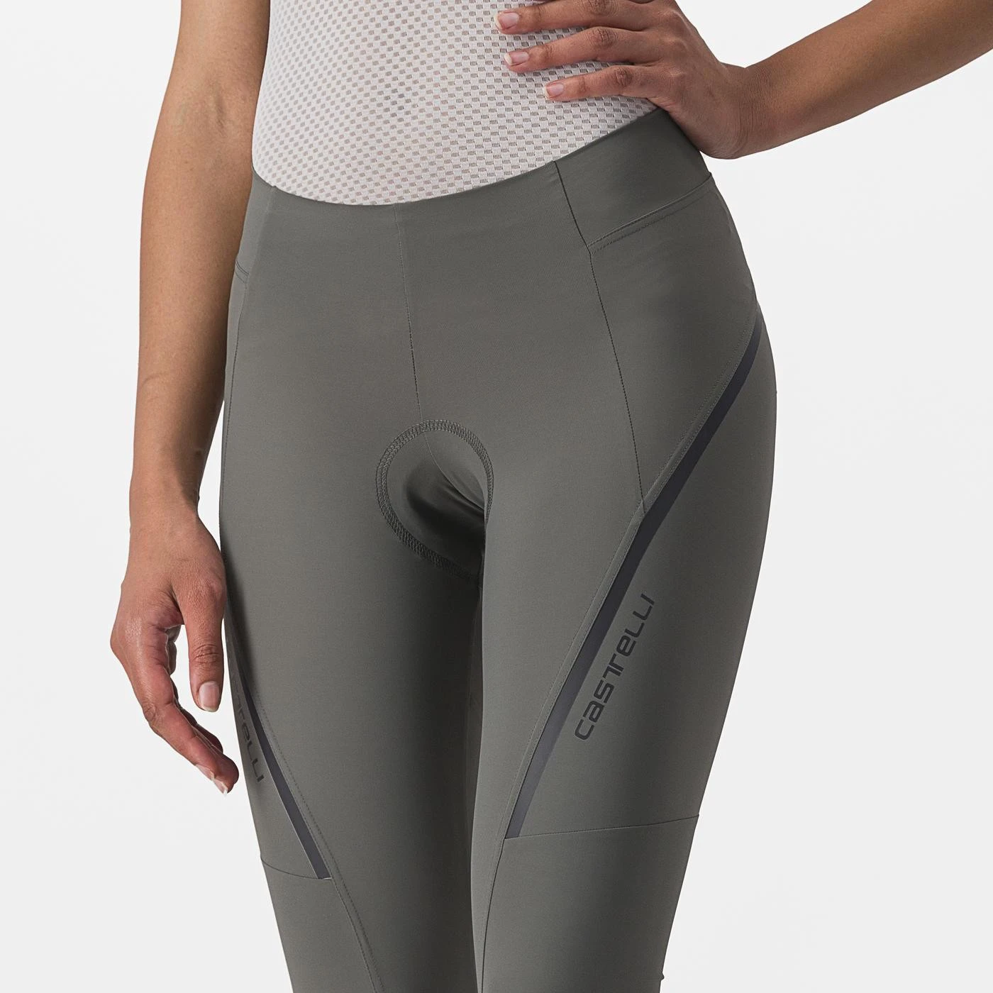 3. Pantaloni trei sferturi Castelli Velocissima 3, de dama, Gri/Antracit, S