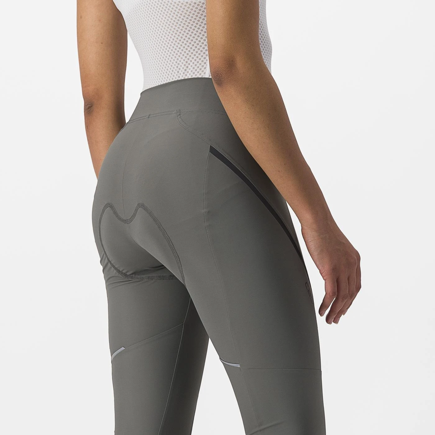 4. Pantaloni trei sferturi Castelli Velocissima 3, de dama, Gri/Antracit, S