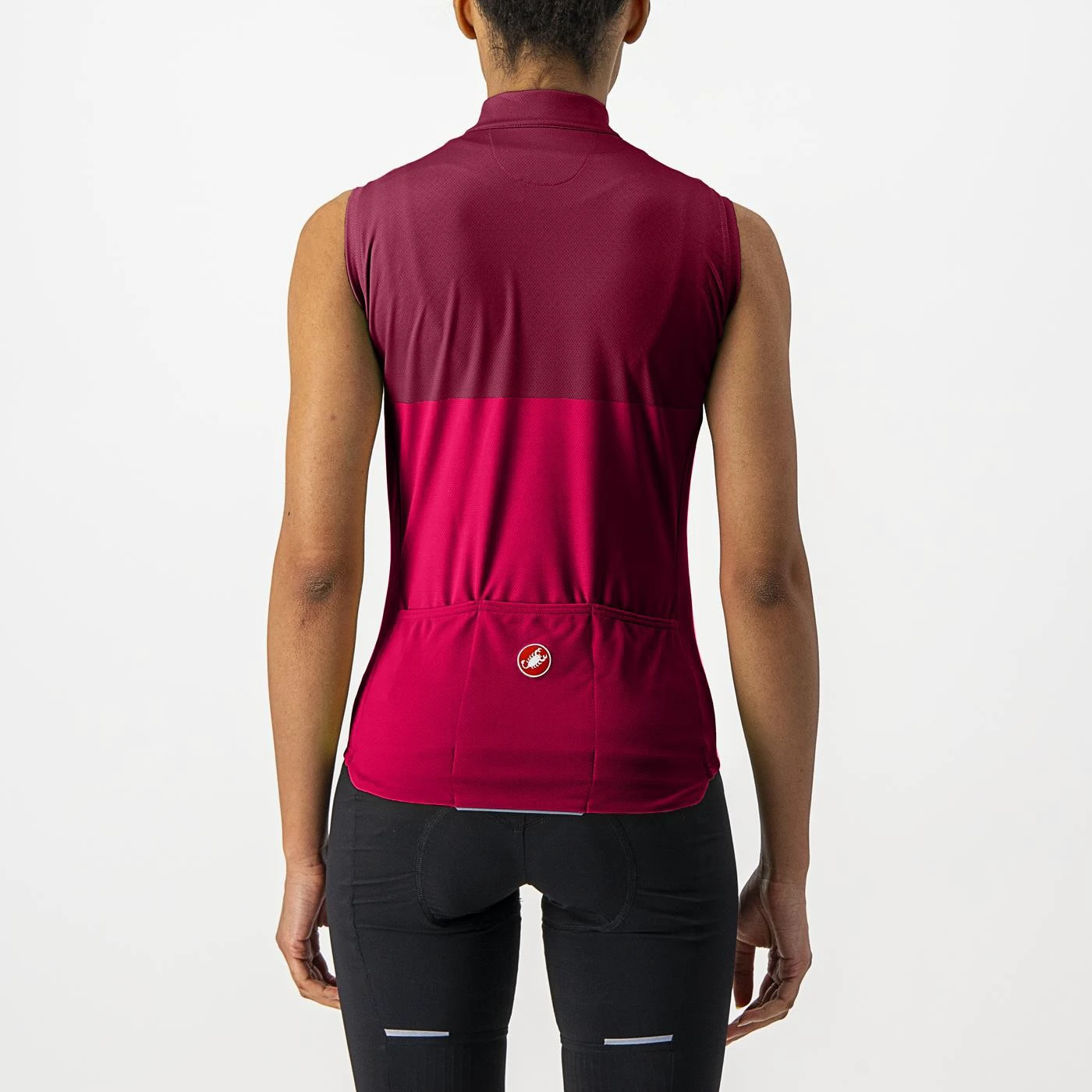 2. Tricou fara maneci Castelli Velocissima SL, de dama, Rosu/Visiniu, L