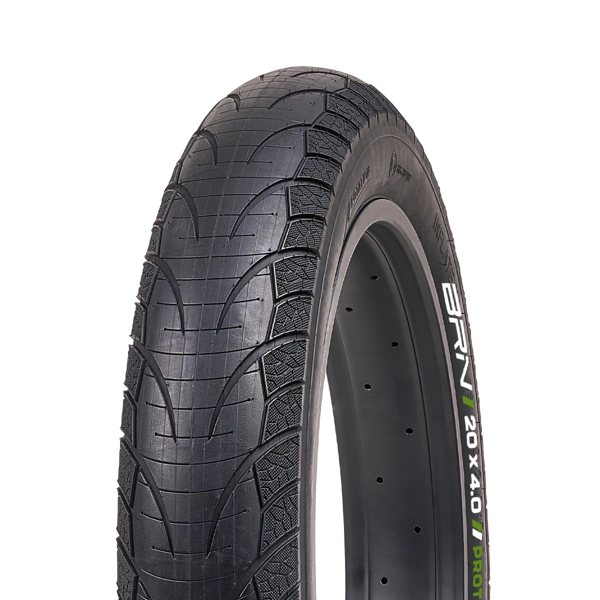 1. Anvelopa bicicleta Fat Bike BRN PISTA Protection 20x4.00, 3 mm protectie anti-pana, 100-406, negru