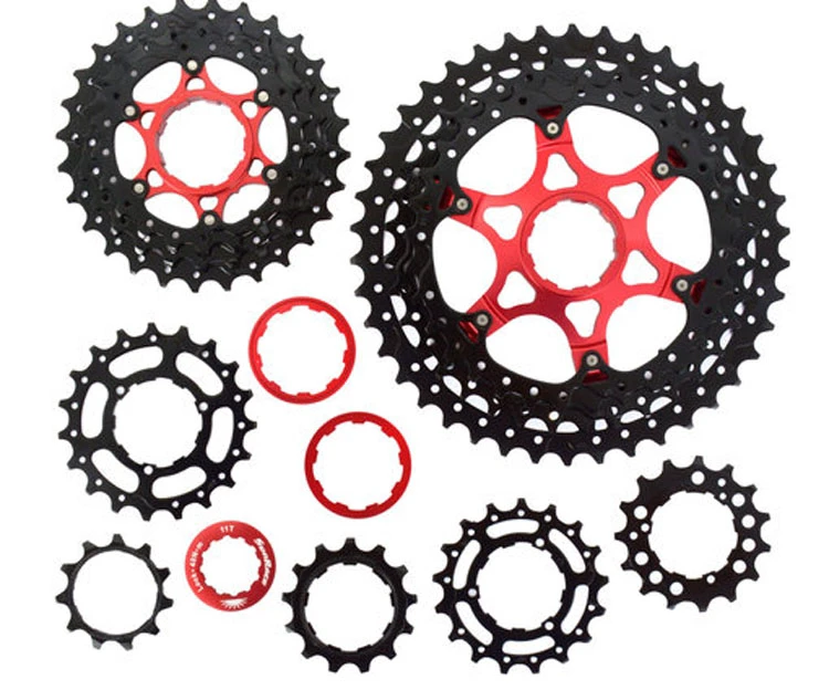 4. SunRace MX8 11vit. 11-46t. caseta MTB - negru cu rosu