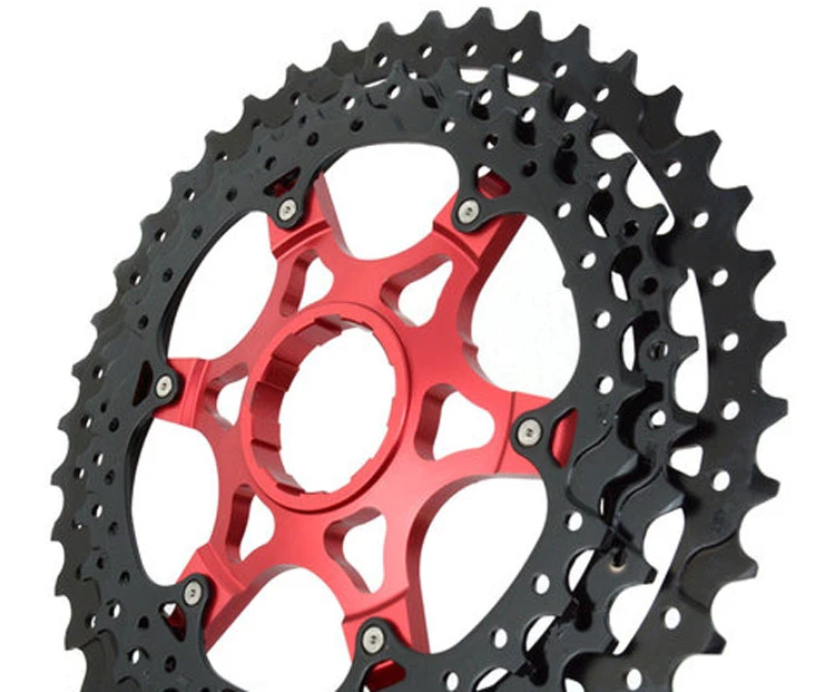 3. SunRace MX8 11vit. 11-46t. caseta MTB - negru cu rosu