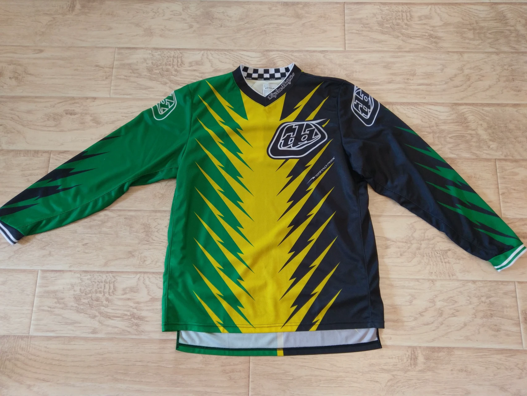 4. Tricou Downhil/Enduro Troy Lee Designs Shocker GP Yellow Green