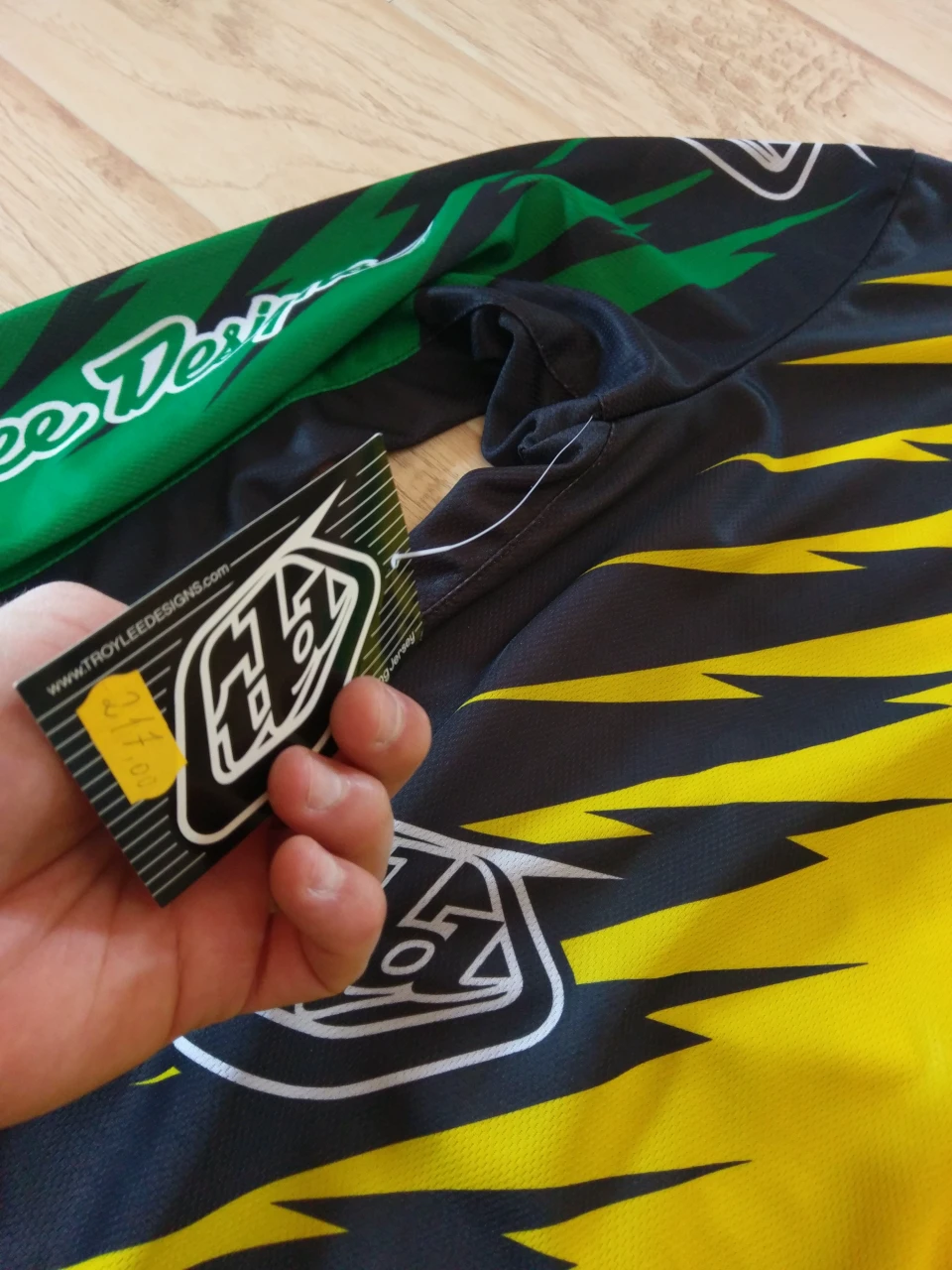 2. Tricou Downhil/Enduro Troy Lee Designs Shocker GP Yellow Green