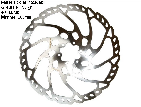 1. Shimano SLX disc SM-RT66 203mm + suruburi