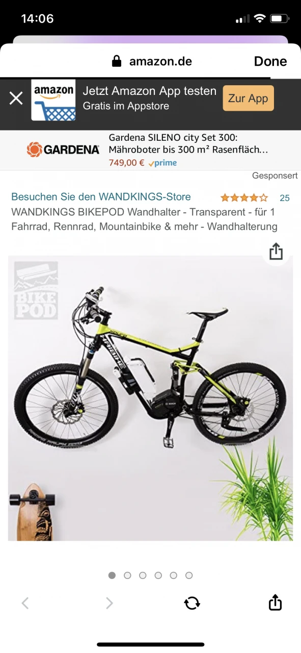 1. Vand suport perete pentru bicicleta