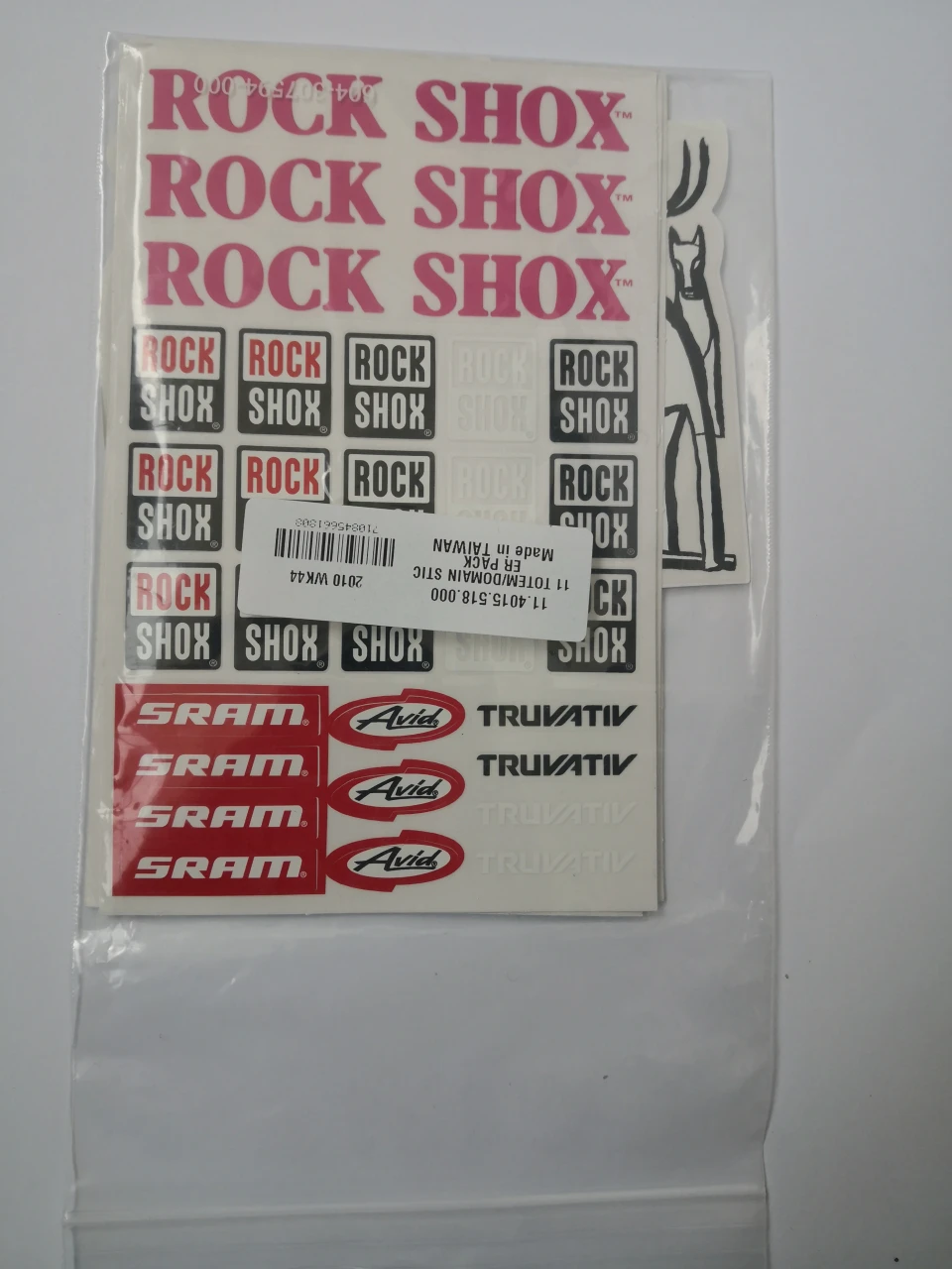 1. Set stikere originale Rock Shoks