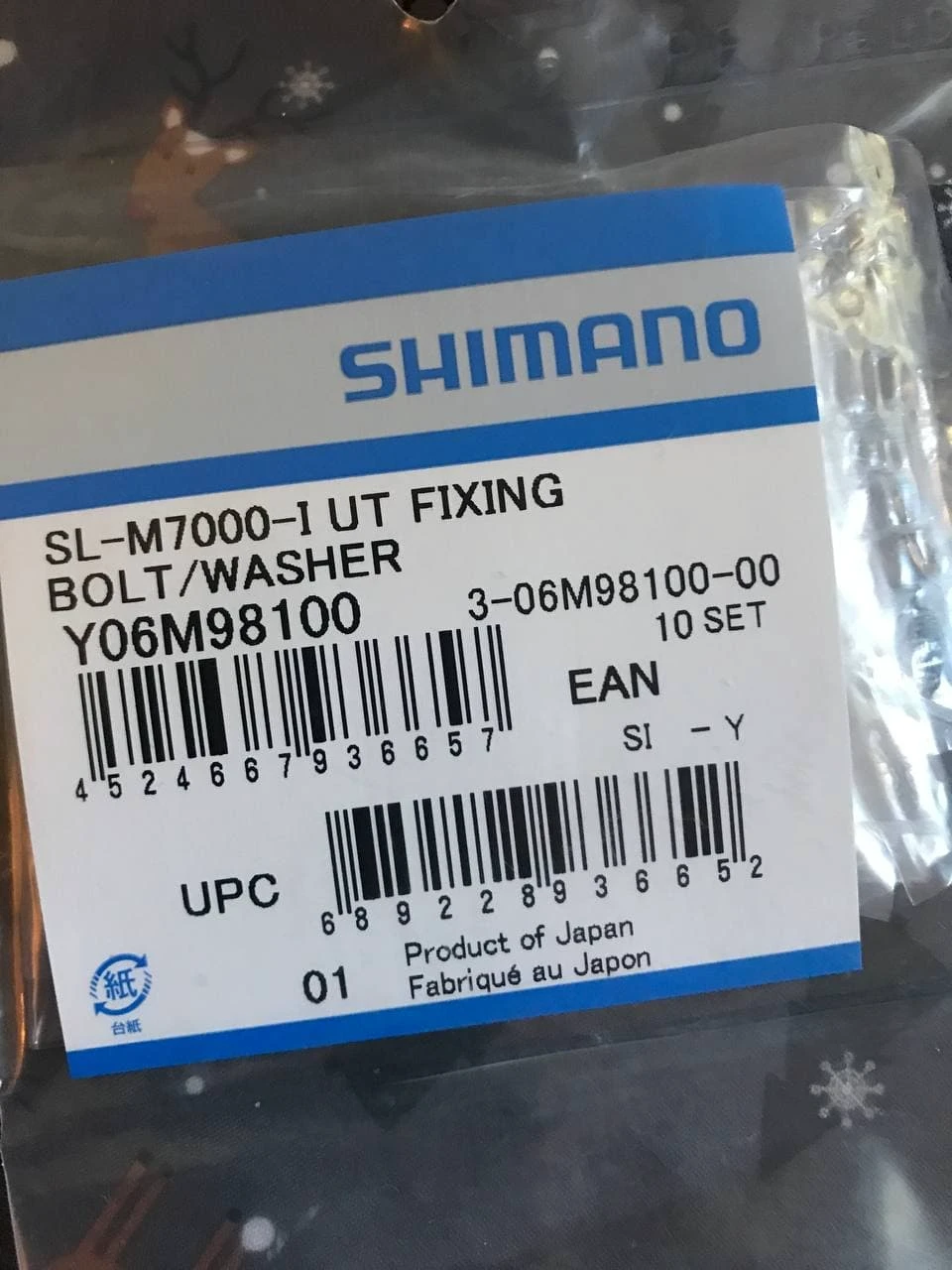 1. Shimano SLX prindere surub cu saiba cod Y06M98100