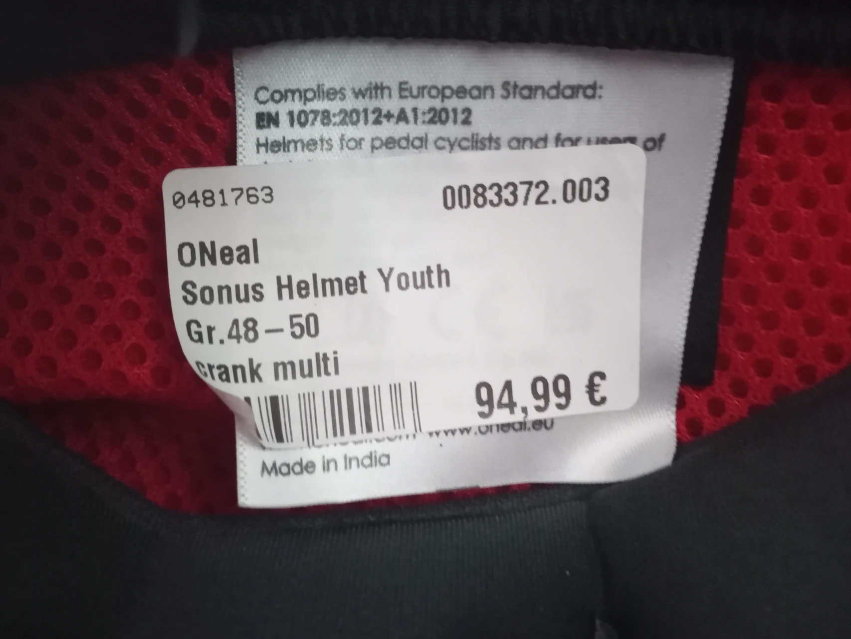 1. Casca ONeal Full Face, Model Sonus Crank Multi, Youth M (48/50cm)