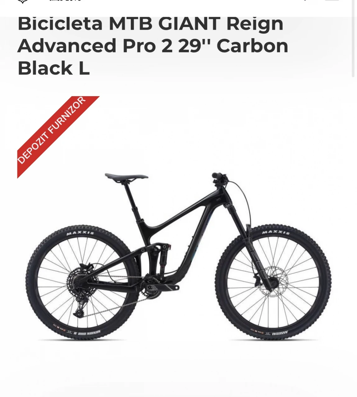 1. Bicicleta MTB GIANT REIGN ADVANCED PRO 2 29 CARBON BLACK L