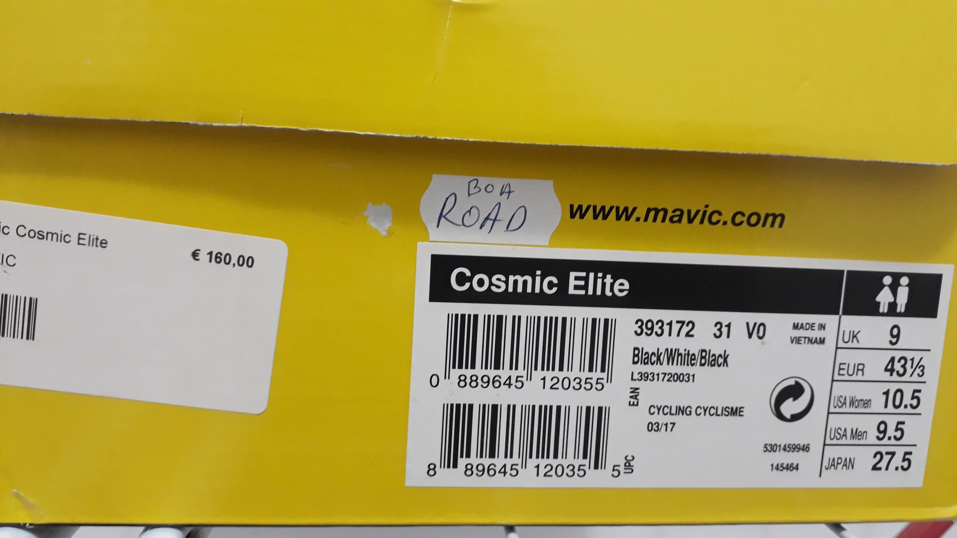 1. Pantofi Mavic Cosmic Elite marime 43 1/3