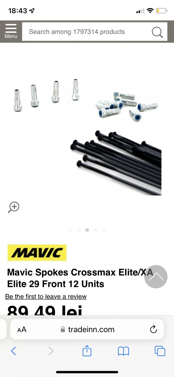 1. Spite Mavic Straight Pull Aero diferite lungimi