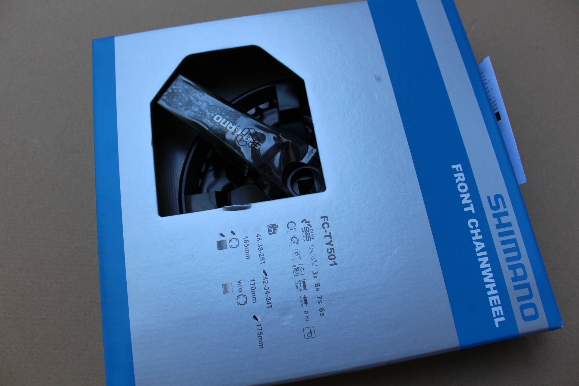 5. Shimano FC-TY501 Tourney 42-34-24T - negru 175mm