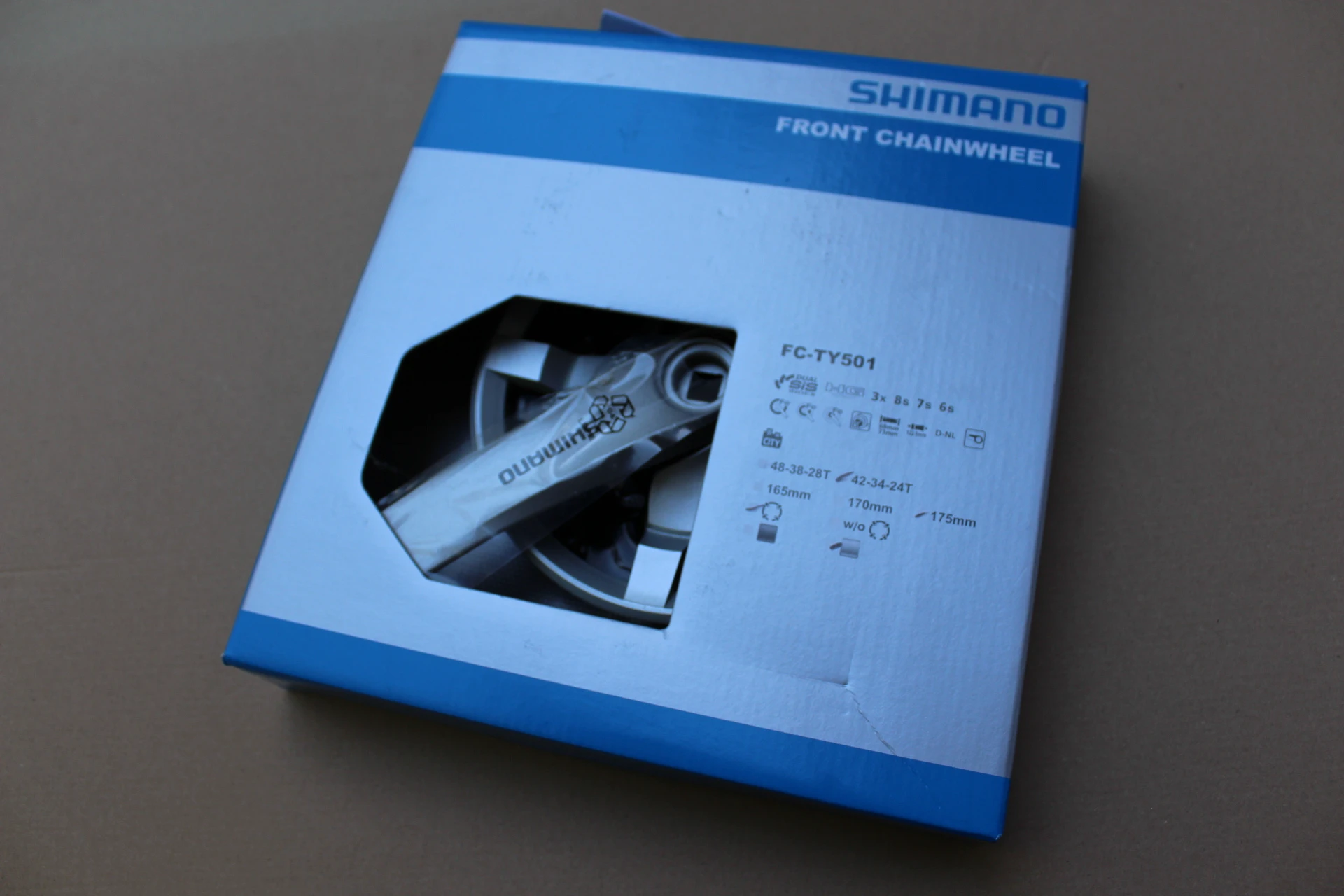 5. Shimano FC-TY501 Tourney 42-34-24T - gri 175mm lungime brat