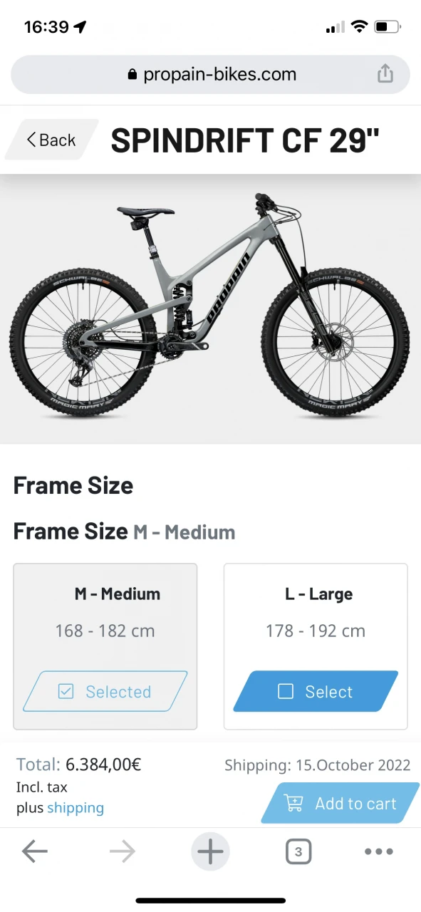 1. Propain Spindrift Carbon 2021 Size M full AXS