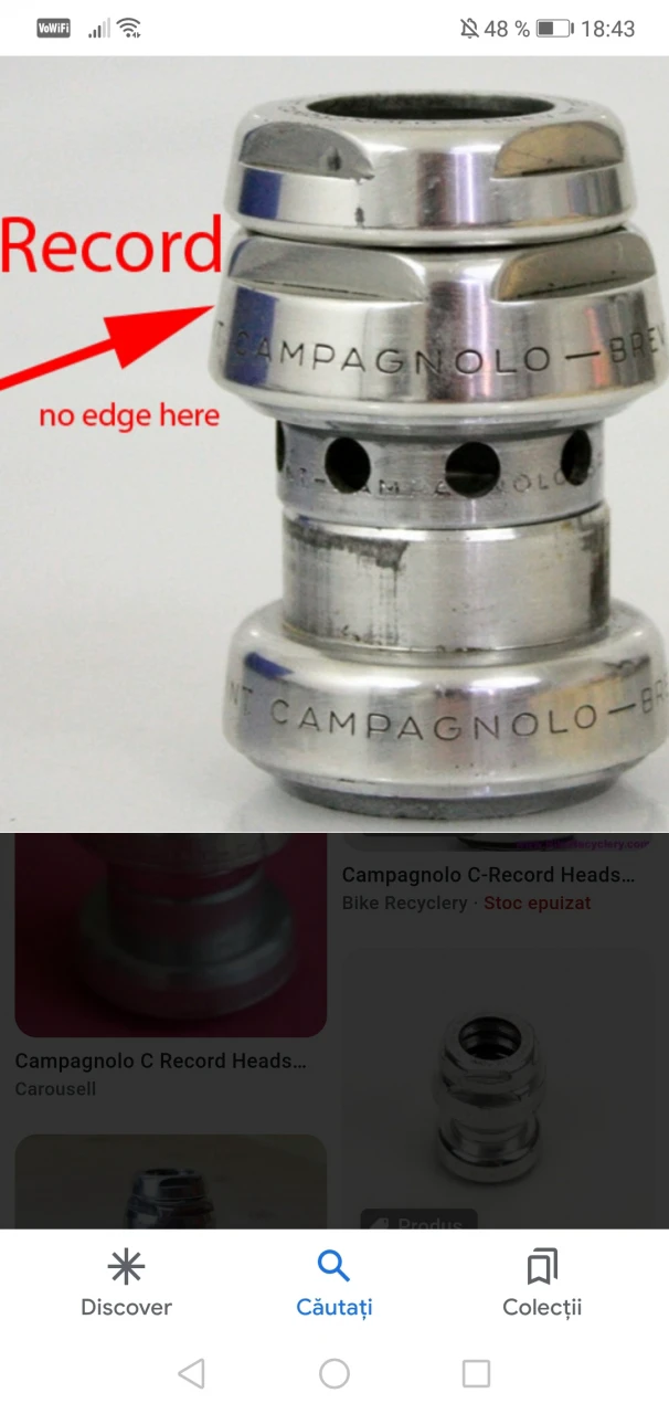 1. Cuvete campagnolo record. Filet italian
