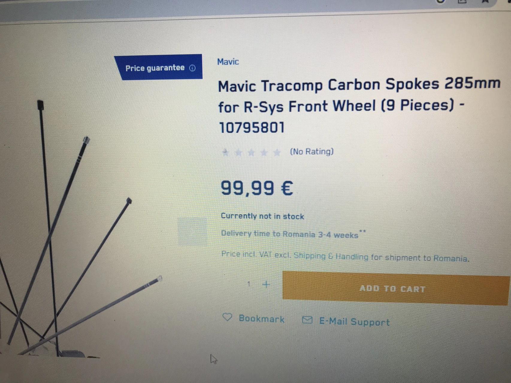 1. Set 9 spite carbon Mavic R-sys 285