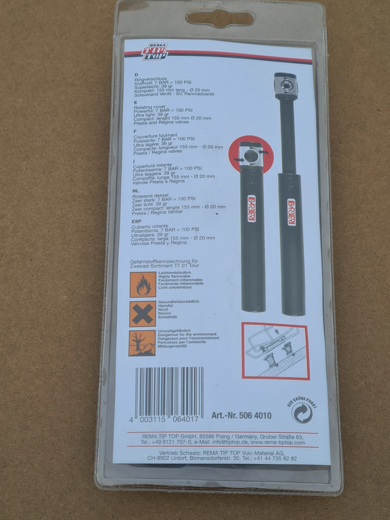 1. Kit reparatie pana Rema Tip Top.