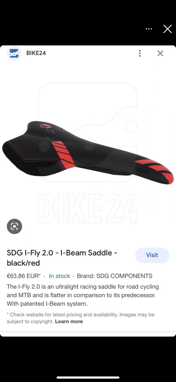 1. Șa SDG I-Fly 2.0 - I-Beam Saddle - black/red