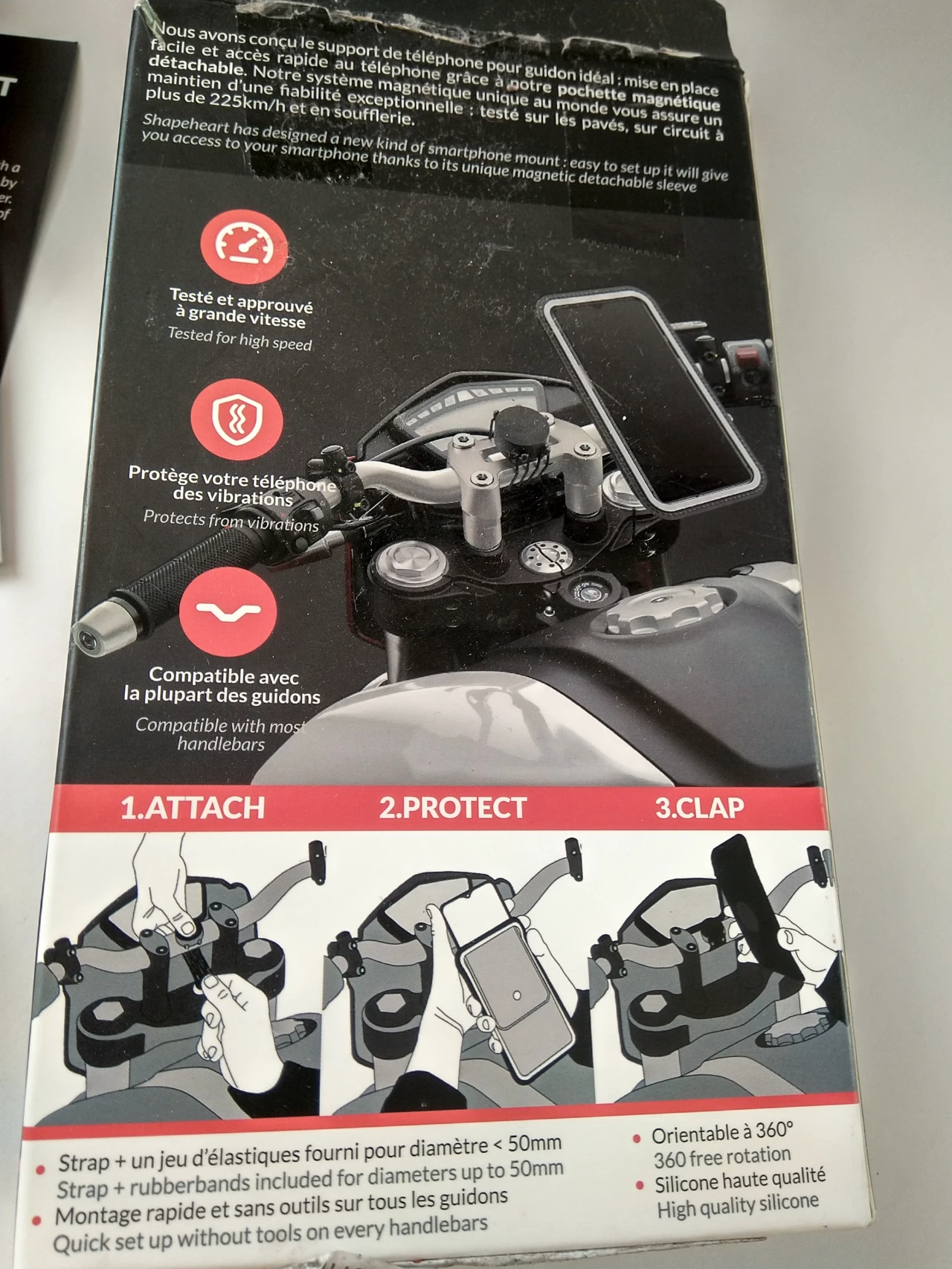 1. Suport telefon magnetic pentru ghidon