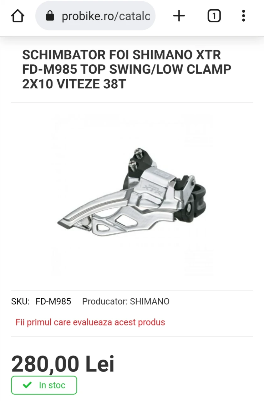 1. Schimbător foi XTR