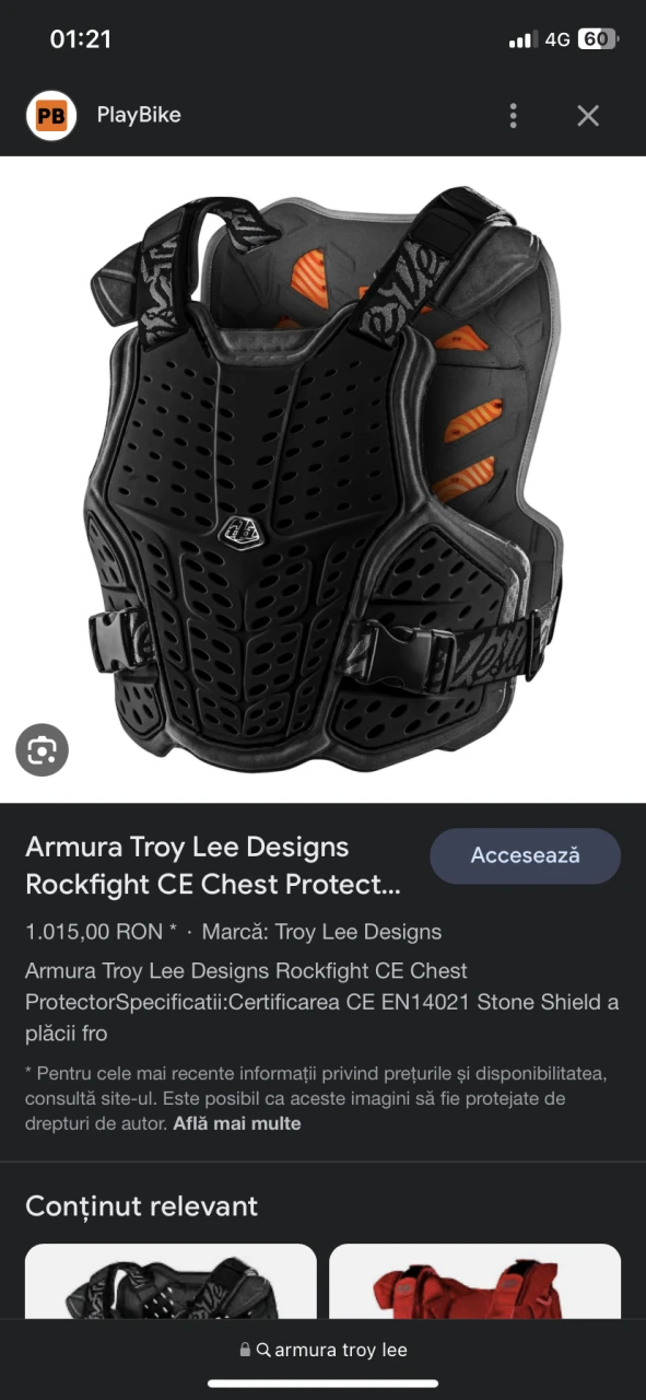1. Cumpar Armura Troy Lee Rockfight CE