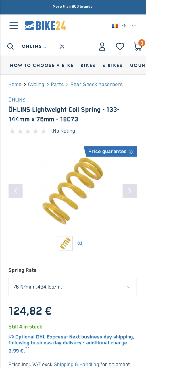 1. Arc light ohlins 434 bls stroke 76mm