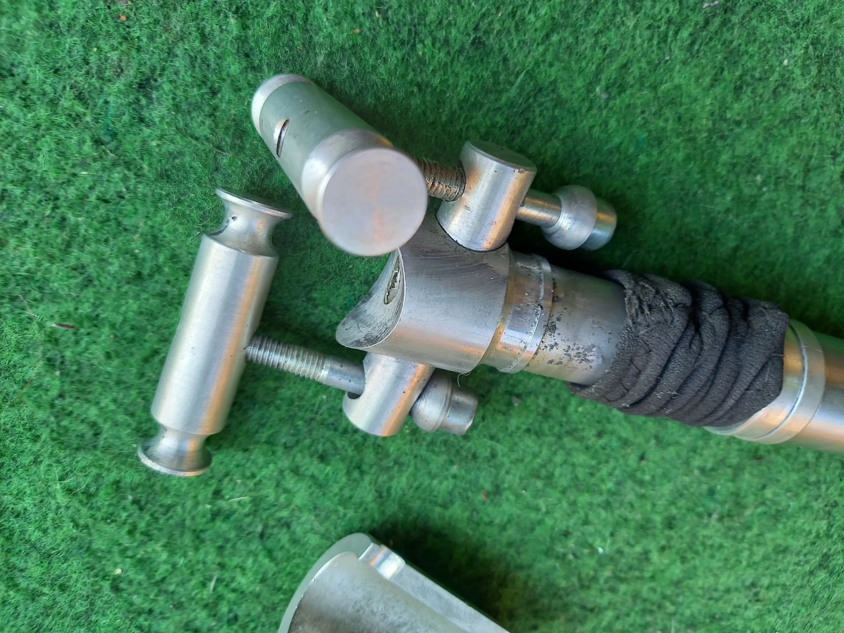 9. Tija de șa cu suspensie model vintage 26.4 mm otel inoxidabil