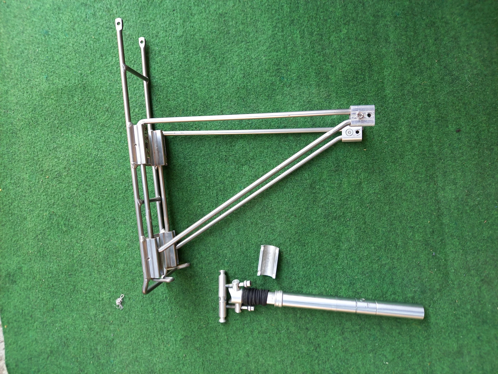 5. Tija de șa cu suspensie model vintage 26.4 mm otel inoxidabil
