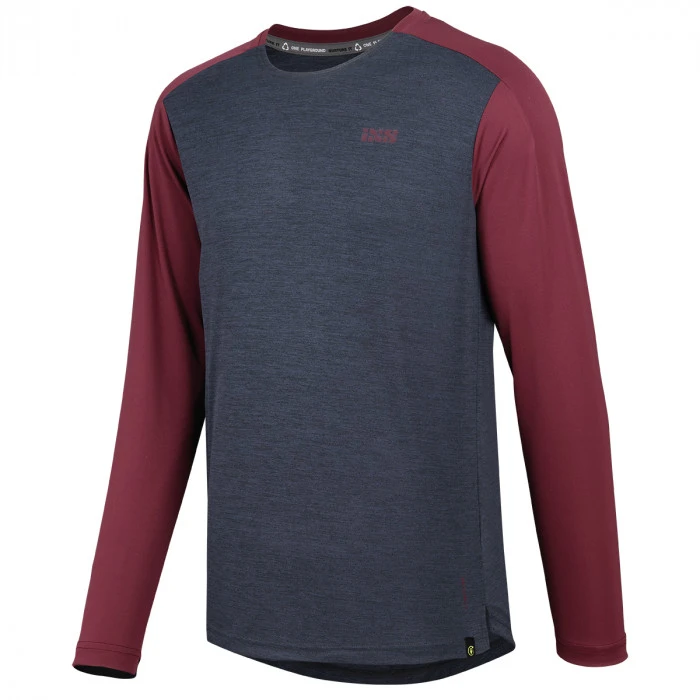 1. IXS FLOW X LONG SLEEVE JERSEY BLACK-RAISIN