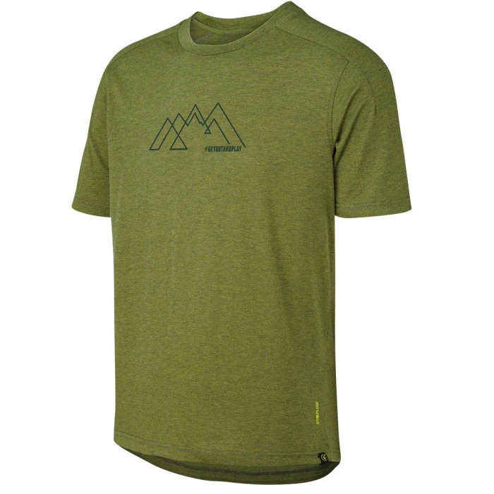1. IXS FLOW TECH TEE MNT GRAPHIC OLIVE