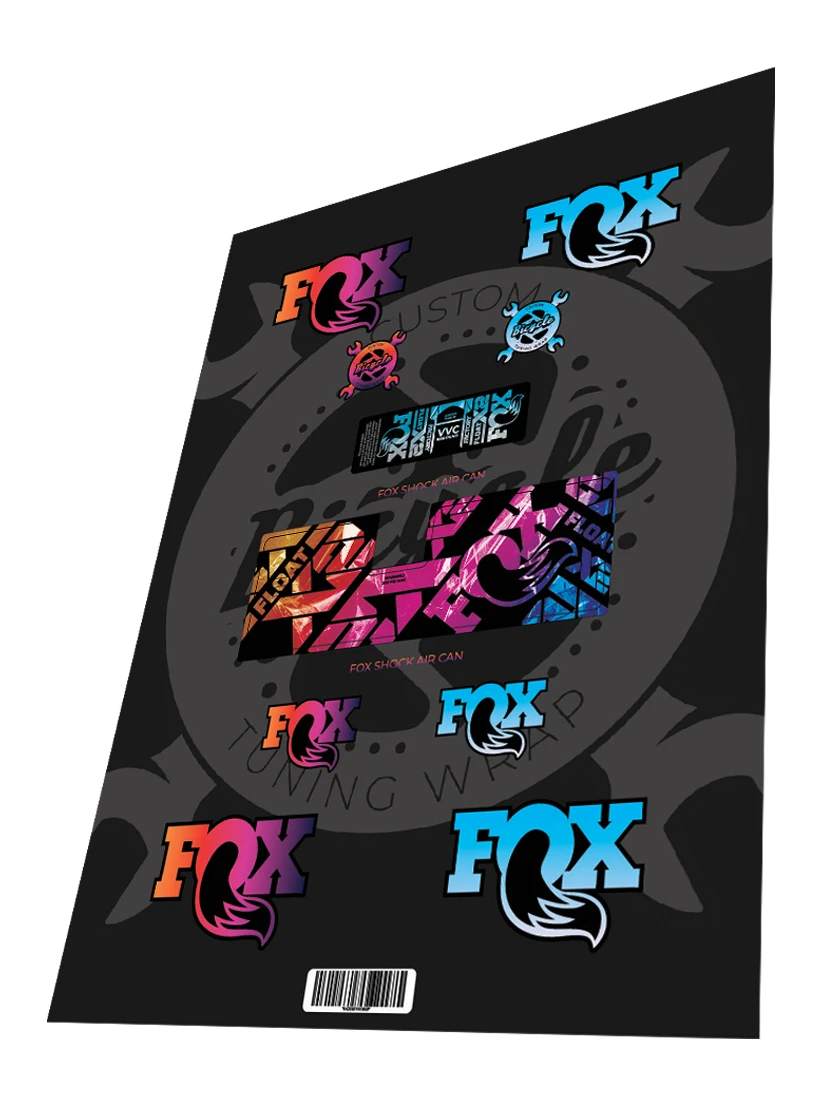 1. Stickere Fox Float X2 Factory 2023 Air Can Large Plastic Gradient