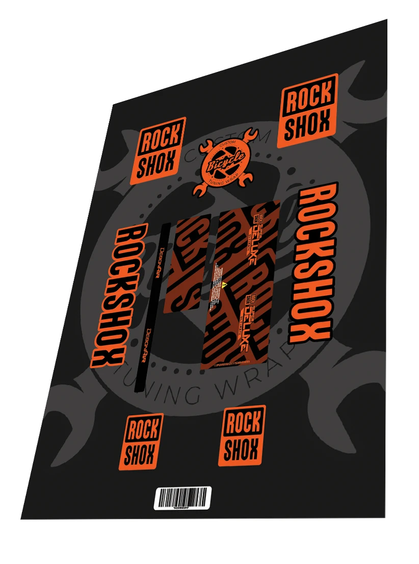 1. Stickere Rockshox Super Deluxe Ultimate Orange Black 2020