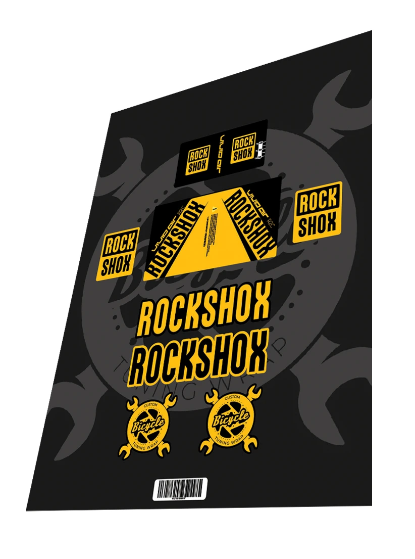 1. Stickere Rockshox Vivid R2C AIR Yellow Black 2016