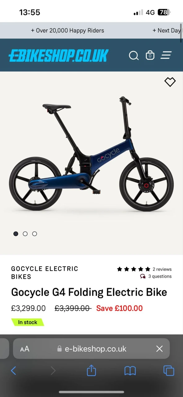 1. Gocycle G4 Electrica