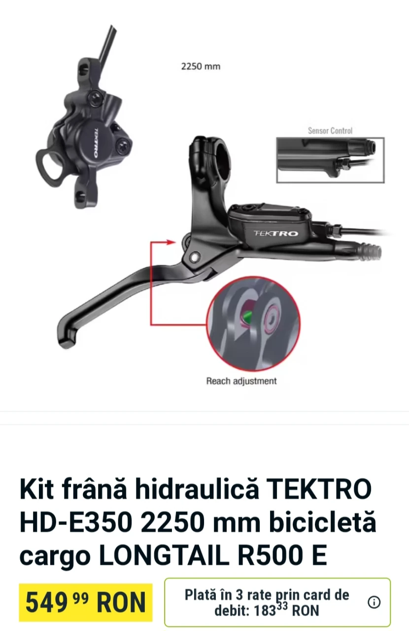 1. Kit frână hidraulică TEKTRO HD-E350