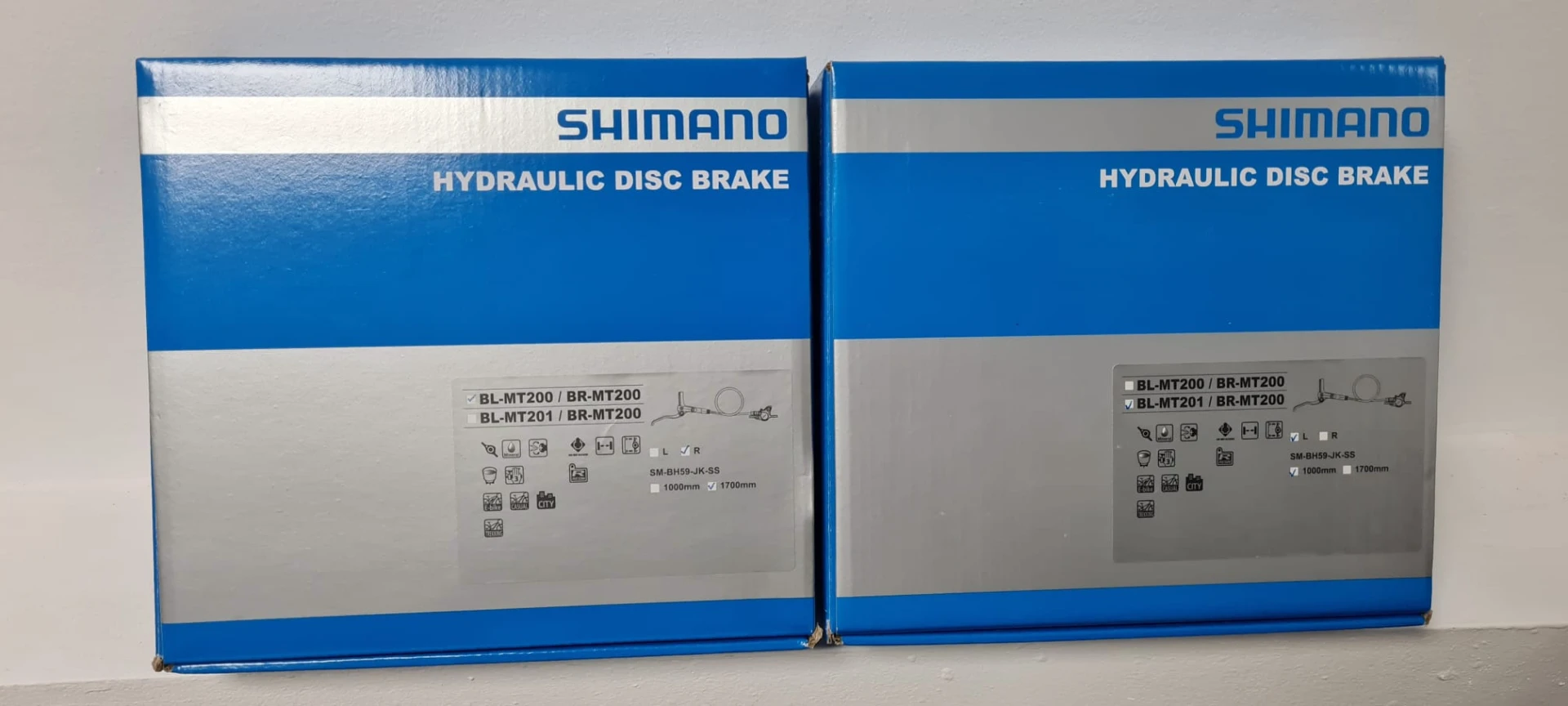 1. Set Frane Shimano MT200 fata/spate