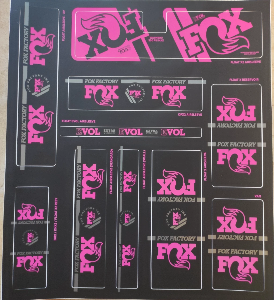 3. Fox sticker/decals furca 32/34 36/40 shock DPS/DPX2/Float X2/DHX2