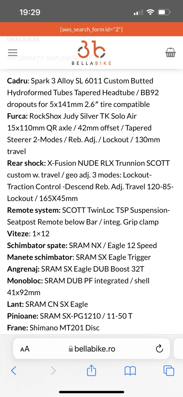 11. Scott Spark 970 XL Aluminiu Negociabil