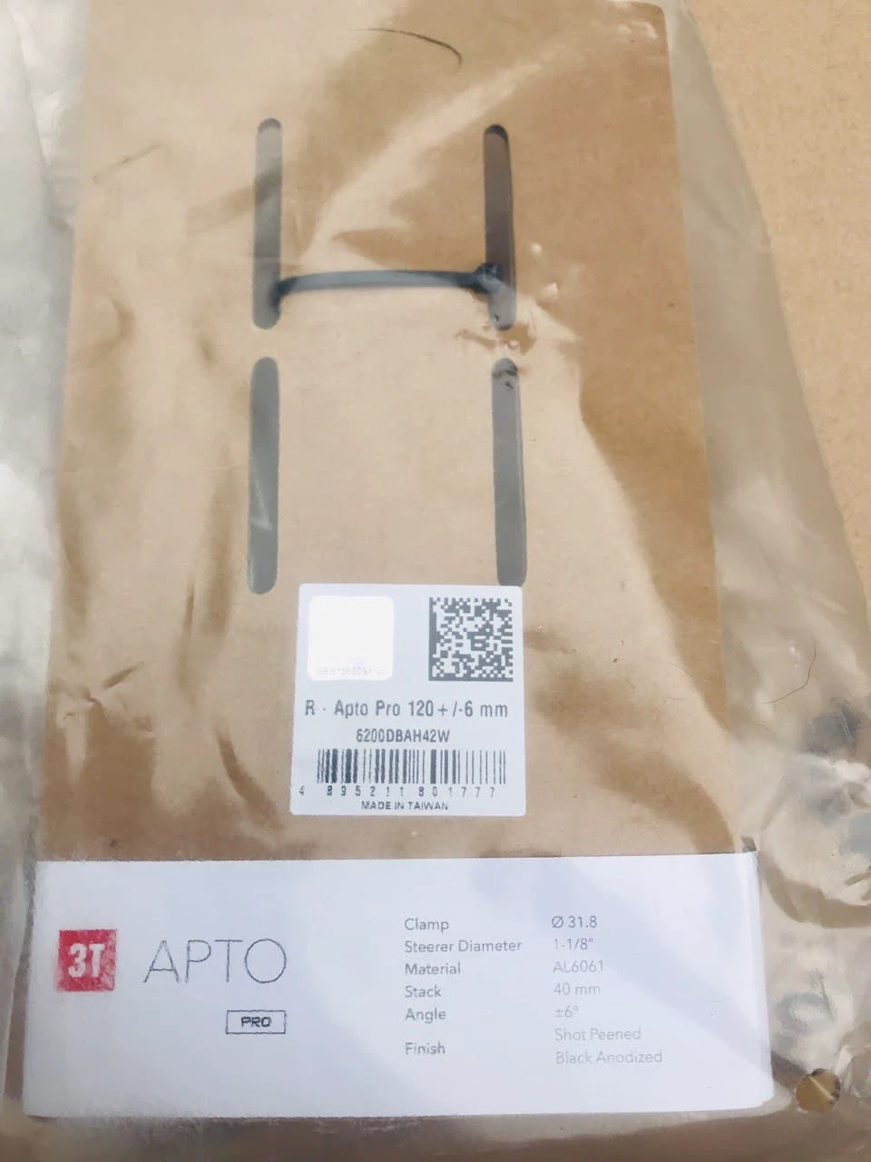 8. Pipa bicicleta 3T Apto Pro + garantie
