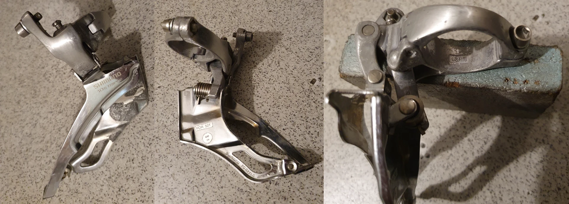 1. Shimano 10S triple 31.8 clamp