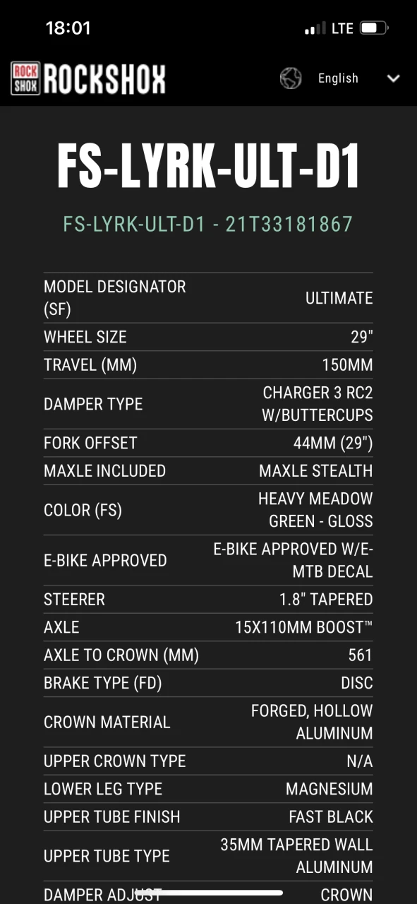 1. Furca E-MTB Rockshox Lyrik Ultimate 29, Charger 3, 150mm, boost