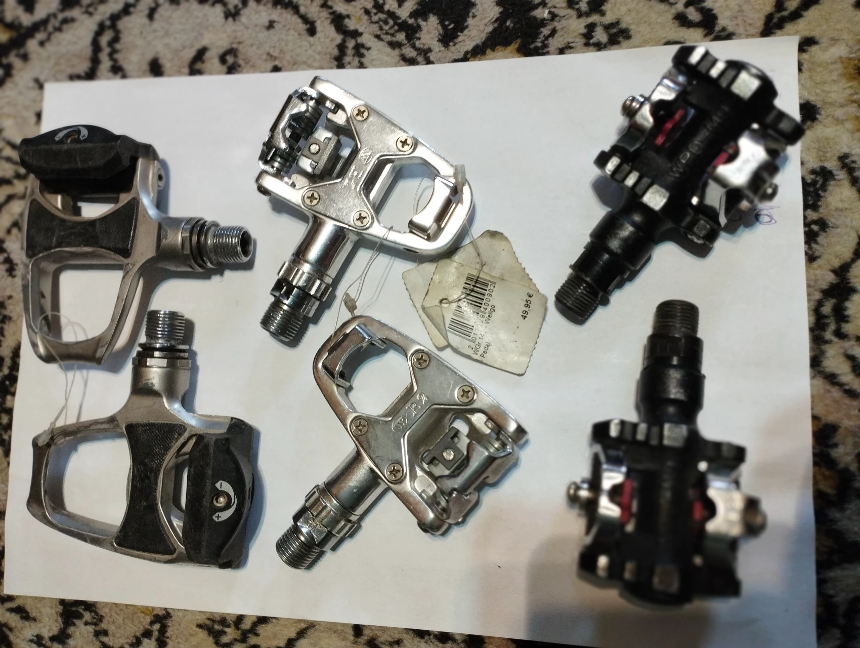 7. Pedale Dura - Ace, Wellgo wpd m9, R2