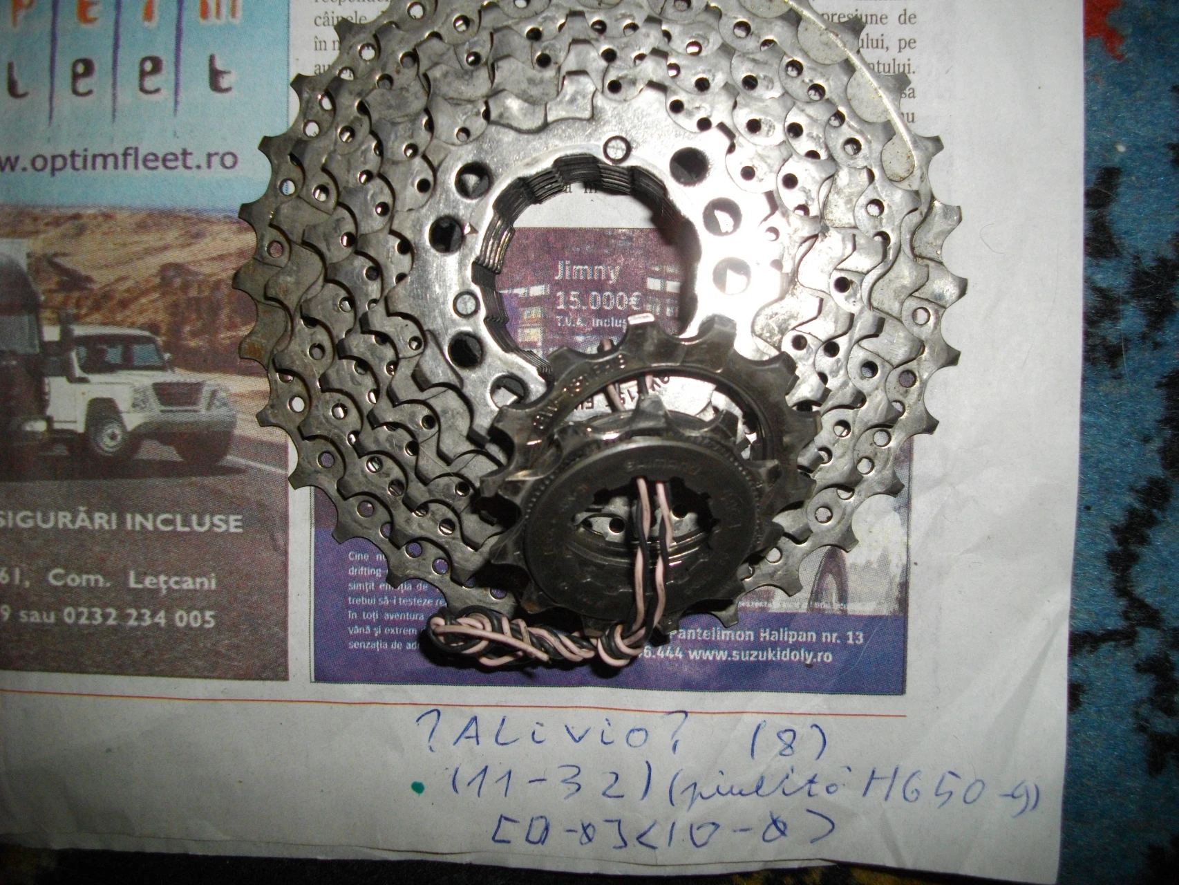 1. Shimano alivio, 8 pinioane
