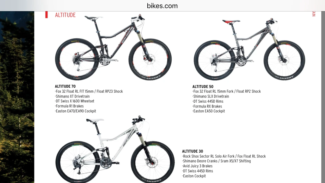 1. Brat superior de bascula rocky mountain altitude 30-50-70